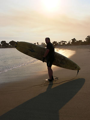 Larry K. Collins on the beach